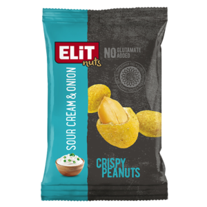 ELiT Nuts Crispy Peanuts - Sour Cream & Onion (15 x 75g)